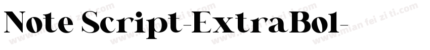 Note Script-ExtraBol字体转换